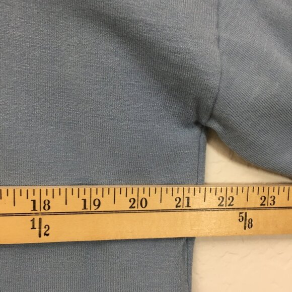 Korean Fashion Womens Cardigan V Neck Slit Sides Free Size Fits Medium Blue - Picture 6 of 10